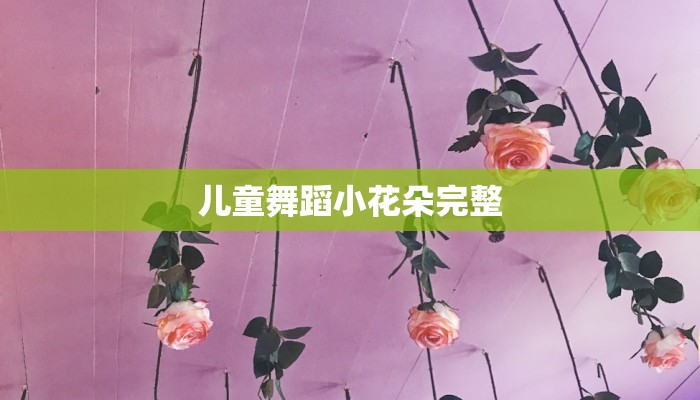 儿童舞蹈小花朵完整