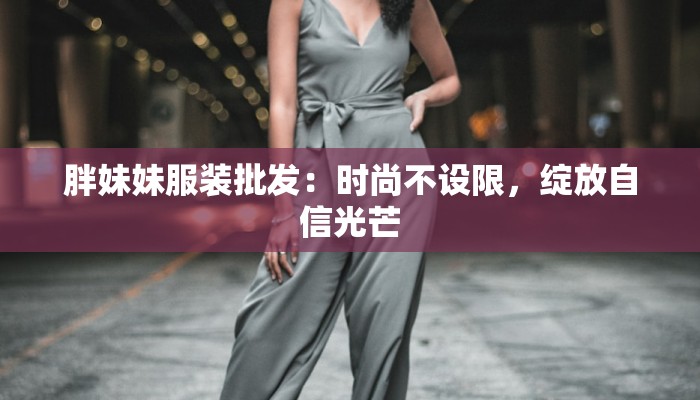 胖妹妹服装批发:时尚不设限,绽放自信光芒 胖妹妹服装批发:时尚不设限,绽放自信光芒